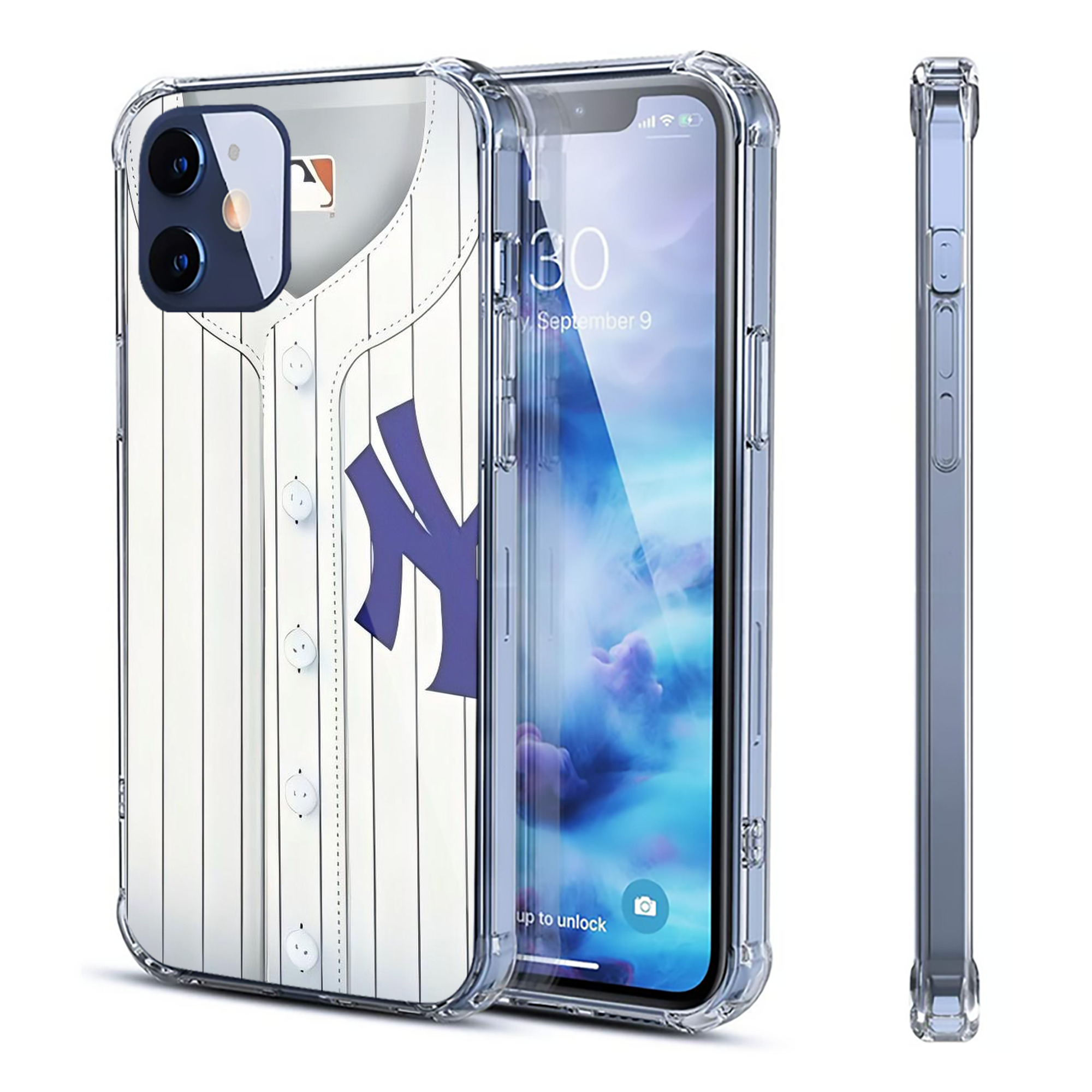 New York Yankees 213 Clear IPhone 12 Case – Soft TPU With UV Print – Enhanced Drop Protection, Precise Fit, Anti-Fingerprint, Customizable Design, Scratch-Resistant, Yellow-Resistant